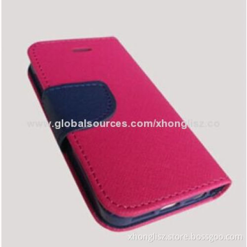 Latest Design Contrast Cross Pattern PU Cases for iPhone Series, Customized Designs AcceptableNew
